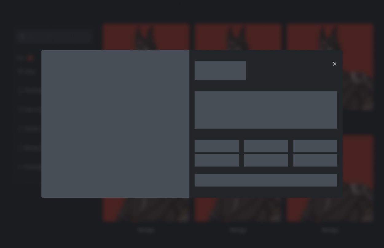Loading skeleton: grey blocks in the shape of the gallery page